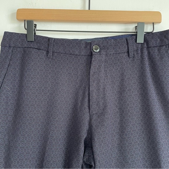 Scotch & Soda Amsterdam Couture Mott Men’s Pants Navy Blue Pleated Pattern 32 - Picture 3 of 12